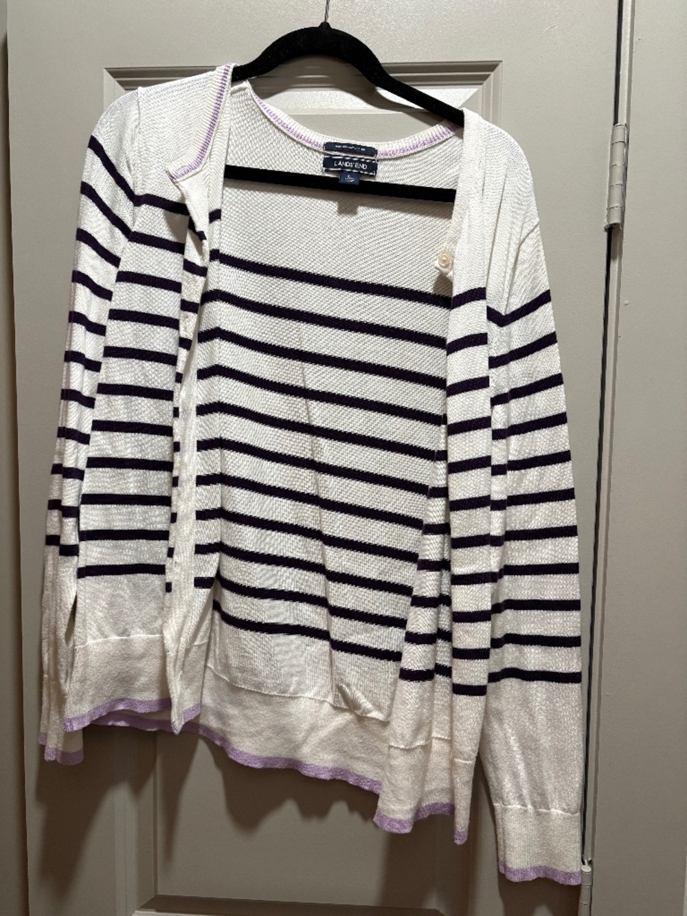 Land's End Supima Cotton Button Up Sweater